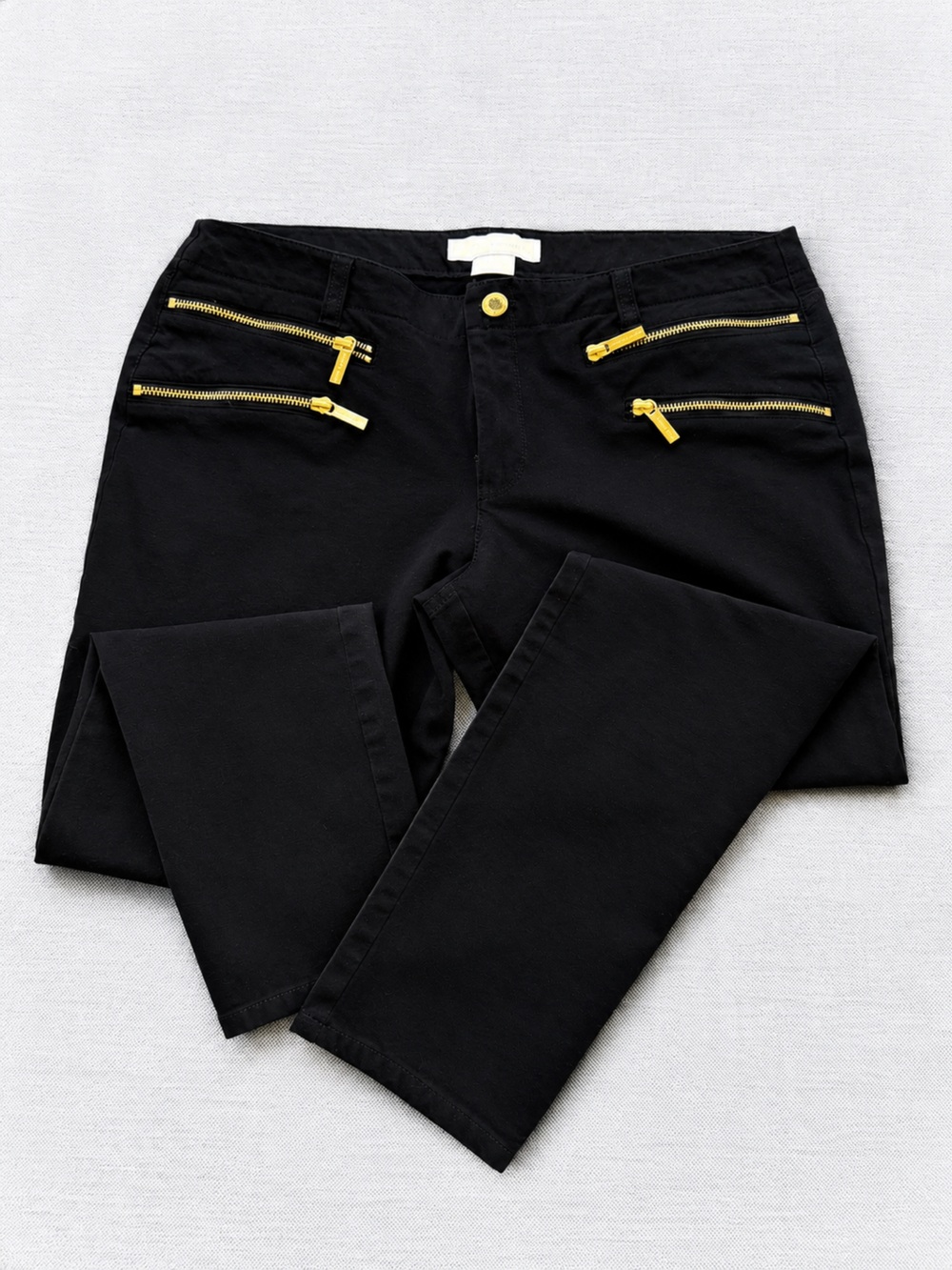 Michael Kors Black Pants with Gold Hardware